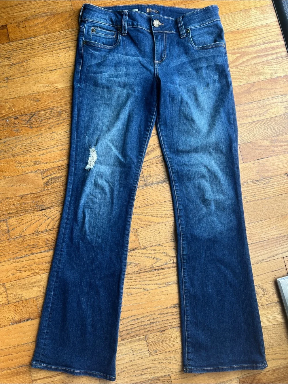 Kut from the Kloth Dark Natalie high rise boot cut flare Jeans size 8